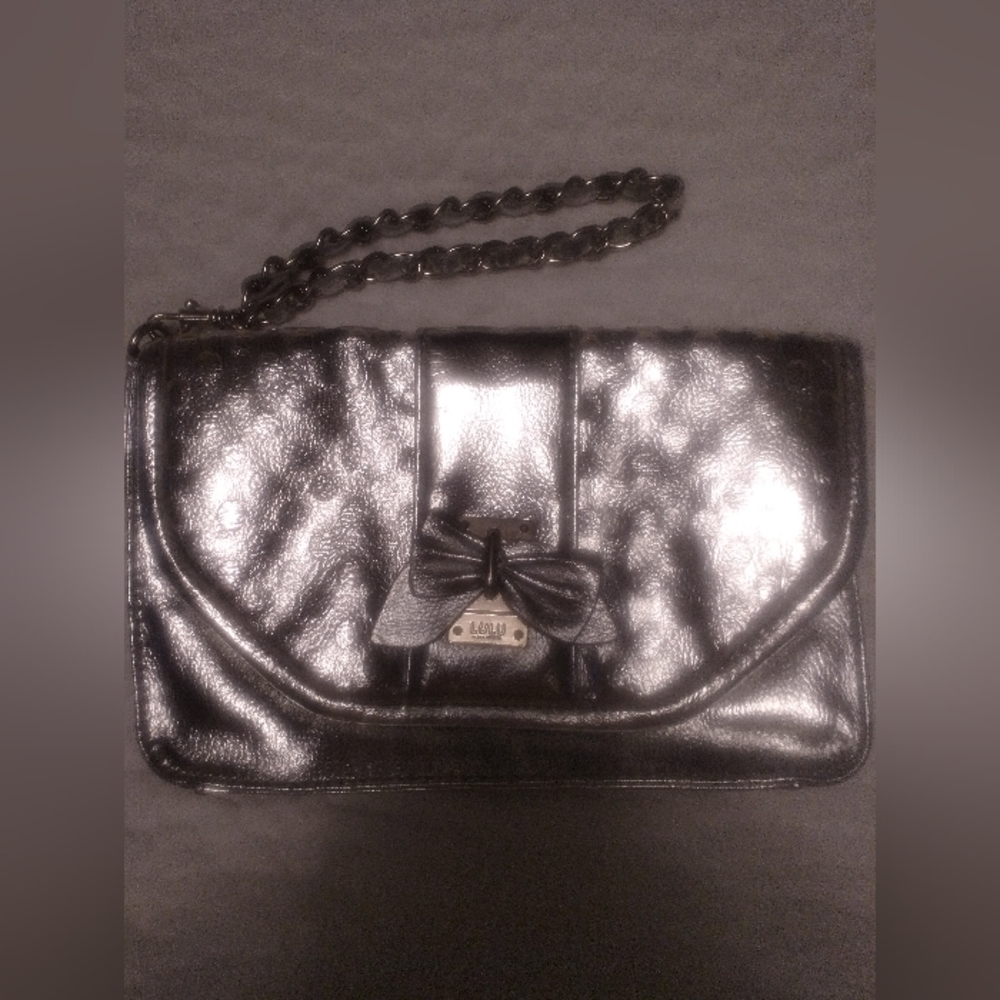 LULU by LULU GUINNESS Silver Wristlet Excellent Condition
